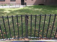 As Long As The NYCHA Staff Keeps This Gate Closed And Locked The Area Children Will Not Get Hurt While Swinging On It!!