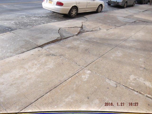 The Always Broken Sidewalk At 131 Jesrsey Street!!