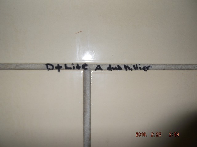 Aha, Yet More Drug Using Crap On The Hallway Wall!!