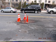 This Sinkhole In Jersey Street Is On The Books; Hopefully It Will Be Fixed Soon!! 311 Complaint Number C1-1-1216574901.  2-22-16