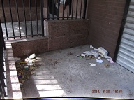 Today Is 6-29-16 And Naturally The Filth Is Still Piled Up By The Front Door Because It Is Against The Lazy NYCHA Caretaker's Religion To Clean It Up!! Our Manager Is Useless And His Bosses Want Satanville's Illegal Activities Operating 24/7!!