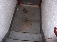 This Is The Bottom Of Stairwell " B "; The Trash Has Been There For Three Days But The Smelly Urine Was There On September 1, 2017 Around 11;00AM!!