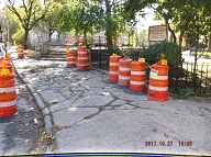 In Late September Of 2000 I Found Out The Hard Way That I And My Cane Can Not Walk Here!!  When I Fell Here I Got Bruised Enough To Be Hurt But I Did Not Need To Go To The Hospital!! Needless To Say I Have Always Had An Attitude About The City Of New York Never Fixing This Broken Sidewalk!! Soon This Sidewalk Will Be Fixed But The Disdain Of The NYCHA Will Remain In My Memory!!