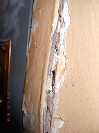 This Is A Close Up Showing The Metal Door Frame Inside Of My Apartment That Has Been Violently Pried From The Wall By The New York City Fire Department!!
