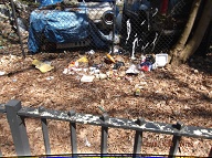 This Smelly Garbage Is At The Rear Of 81 Jersey Street On April 20, 2018!! I Was Surprised To See It There Because The NYCHA Caretaker Of This Building Is Mr. David Jaime, The Very Best Caretaker At These Richmond Terrace Houses!!