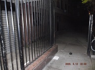 The N.Y.C.H.A. contractor using this area underneath my apartment left the gate LOCKED OPEN so that I was sure to be disturbed and I Was!!