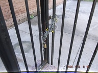 The N.Y.C.H.A. Contractors Were Here At 8:50PM Last Night And Once Again They Refuse To Properly Lock This Gate When They Leave; It Must Be Against Their Religion To Do So!!
